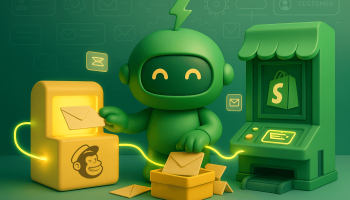 Mr Argito the robot connects Mailchimp and Shopify 