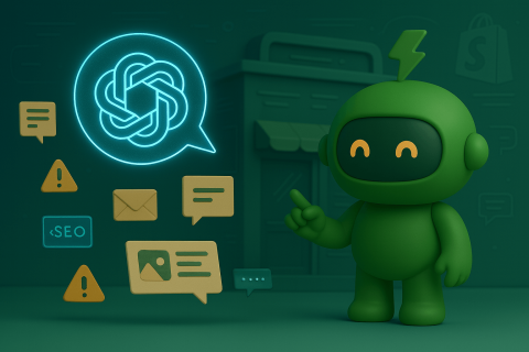 Mr Arigato looks at a glowing OpenAI logo