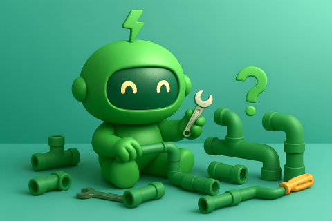 How do I run a flow in Shopify? Mr Arigato the robot building a flow with pipes and tools