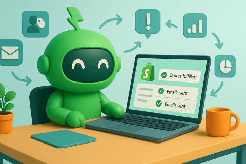 How to automate Shopify store banner Mr Arigato the robot automates his Shopify store with Arigato Automation
