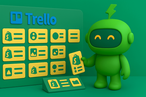 Mr Arigato the robot setting up a Shopify and Trello integration